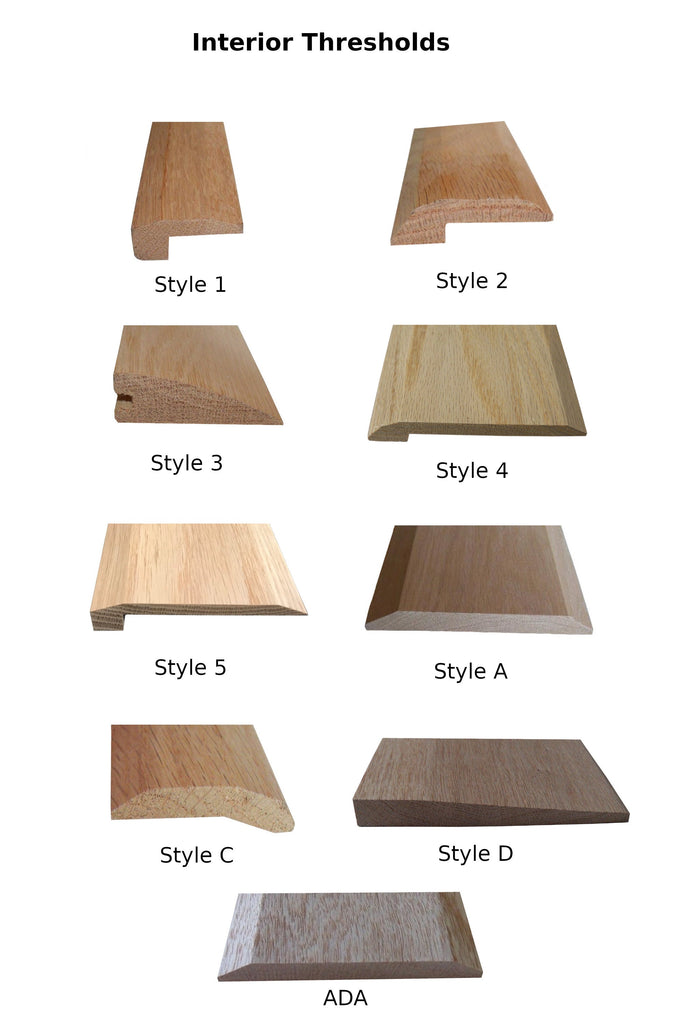 See our Wide Variety of Interior Wood Thresholds