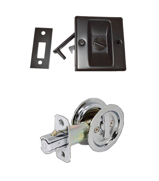 Check Out Our Selection of Heavy Duty Rectangular and Round Pocket Door Locks