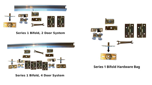 Series 1 HBP Bifold Track and Hardware Kits- 4- Wheel Roller