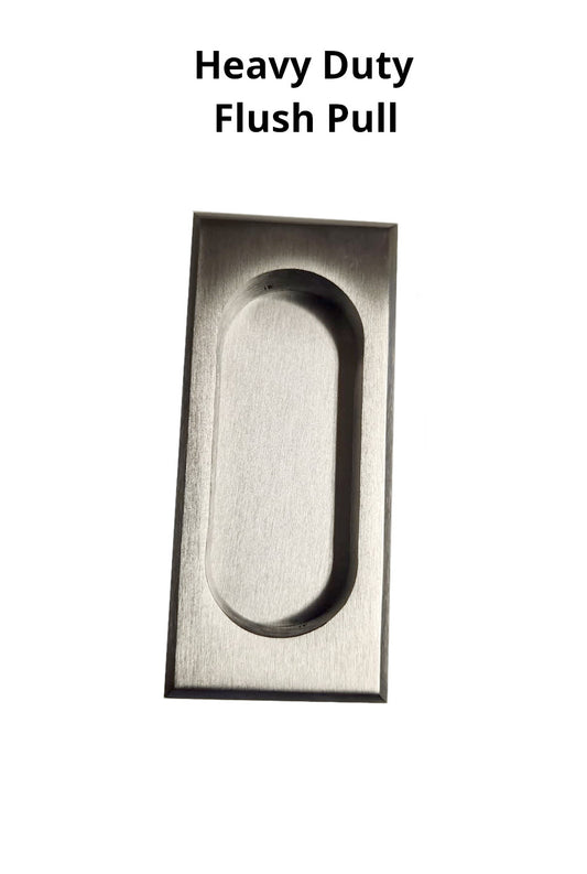 Heavy Duty -Solid Brass- Rectangular Flush Pulls  Satin Nickel-  Sold as a pair-