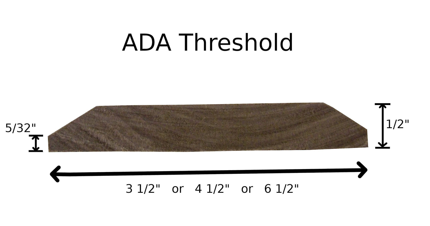 WALNUT-ADA Compliant Interior Threshold  1/2" Height - Hartford Building Products