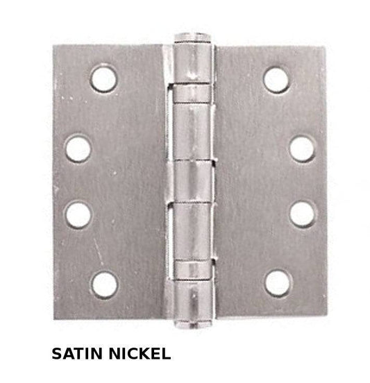 Heavy Duty Extruded Solid Brass 4" x 4"  Square Hinges /2-Ball Bearings with Non-Removable Pin - Hartford Building Products