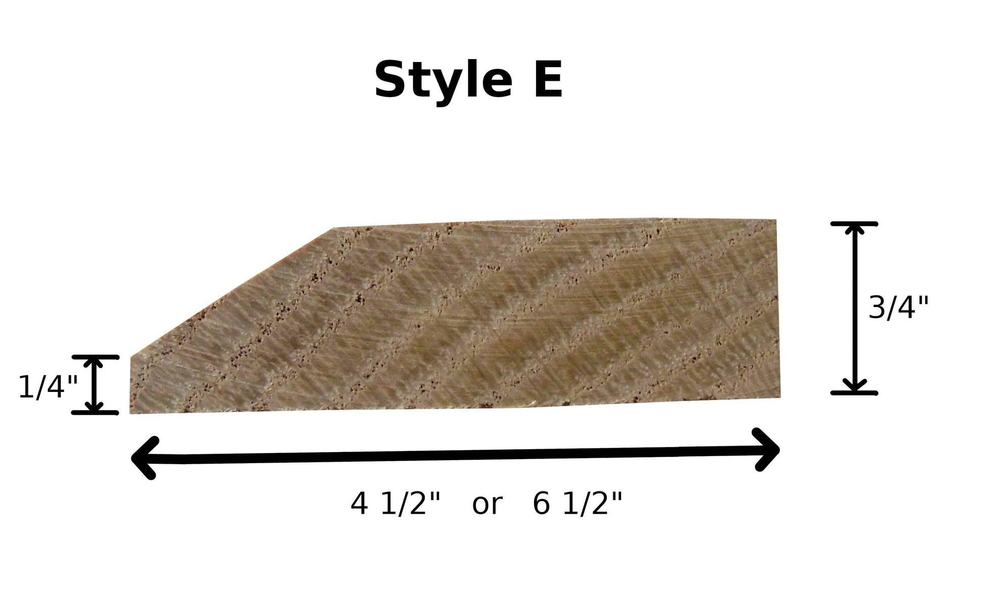 Style E  Solid Hardwood  Interior Threshold  3/4"  Height  ( Modified Style A ) - Hartford Building Products