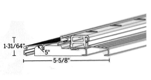 OUTSWING Threshold  5/58" with Composite Cap and Composite Base-  MILL - Hartford Building Products